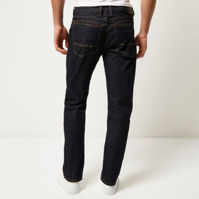 Dark blue wash Dean straight jeans